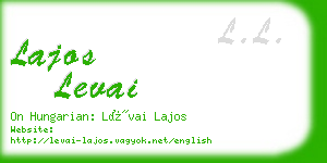 lajos levai business card